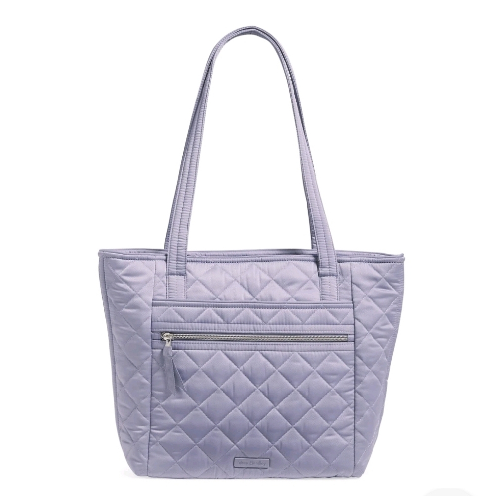 Vera Bradley Performance Twill Small Vera Tote - Lavender Sky EUC, Like New